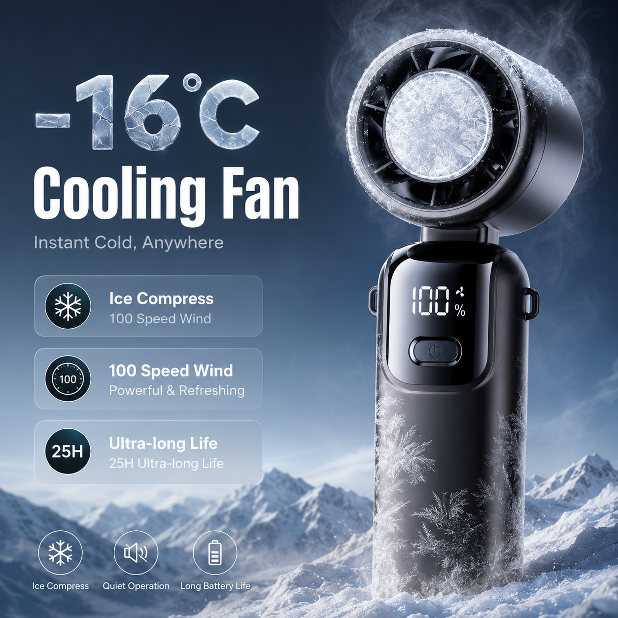 Ice Coolify Handheld Fan